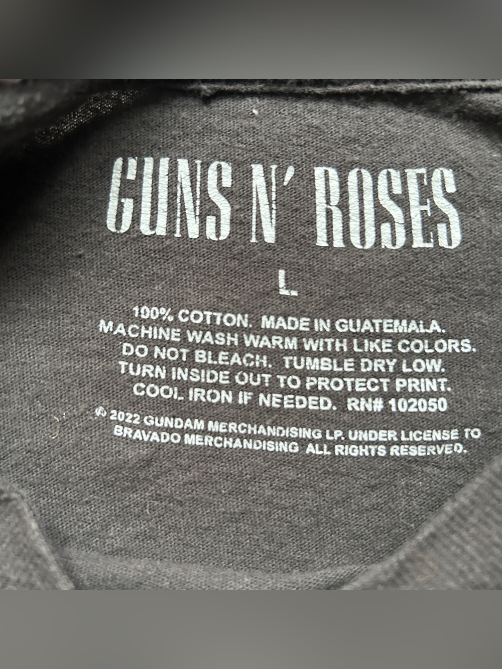 Guns N' Roses 'Sweet Child O' Mine' faded Black Graphic soft Tee - size L - Picture 2 of 3